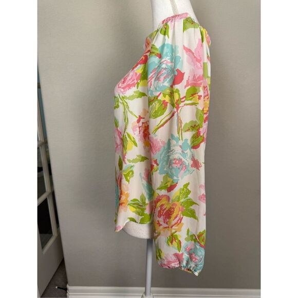 NEW RED Saks Fifth Avenue Floral Blouse Small - Picture 4 of 7